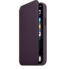 Skórzane etui folio do iPhone 11 Pro Max Apple - śliwkowe - zdjęcie
