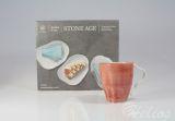 Zestaw kubków 350 ml / 6 szt. - STONE AGE / Ceglasty