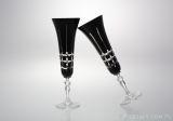 Kieliszki kryształowe do szampana 140 ml - BLACK (443 KR3)