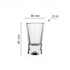 Kieliszki do wódki 25 ml / 6 szt.- X - zdjęcie