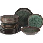 Zestaw kubków dla 6 osób - STONEWARE S010T Jade (Daisy) + Zestaw talerzy dla 6 os./ 18 części - STONEWARE S010T Jade - zdjęcie