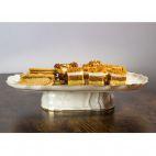 Patera na nodze 40 cm - Bernadotte Ivory Gold (054049) - zdjęcie