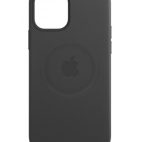 Etui iPhone 12 Pro Max Apple Leather Case z MagSafe - czarne - zdjęcie
