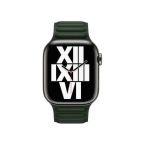 Apple do pasek do Apple Watch 41mm z karbowanej skóry rozmiar M/L - zielony - zdjęcie