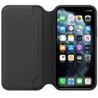 Skórzane etui folio do iPhone 11 Pro Apple - czarne - zdjęcie