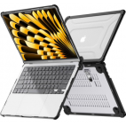 Obudowa Tech-Protect Smartshell Pro MacBook Air 13 M2 M3 M4 2023-2025 BLACK/CLEAR - zdjęcie