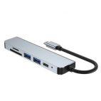 Przejściówka USB-C TECH-PROTECT V4-HUB 6IN1 - szara - zdjęcie
