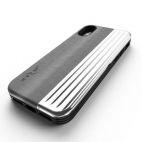 Etui do iPhone X/Xs Zizo Retro Series - szaro-czarne - zdjęcie