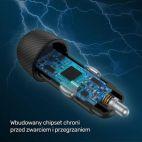 Ładowarka samochodowa Unitek P1400 38W USB-A USB-C - czarna - zdjęcie