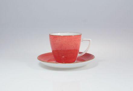 Filiżanka 350 ml ze spodkiem - 6630H Beata, Dorota (czerwony) - zdjęcie główne