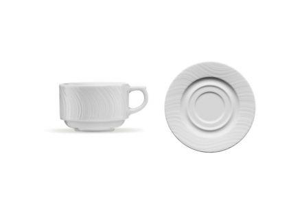 Filiżanka 190 ml ze spodkiem - RIVER (02RV02000W01) - zdjęcie główne