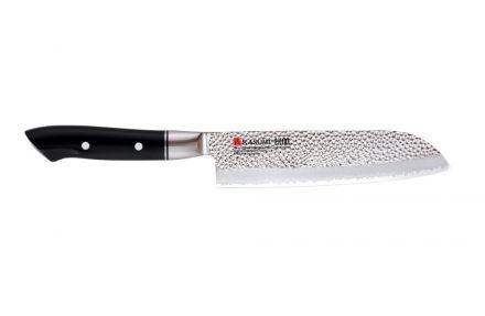 Kasumi Nóż Santoku kuty VG10 HM dł. 18 cm młotkowany (K-74018) - zdjęcie główne