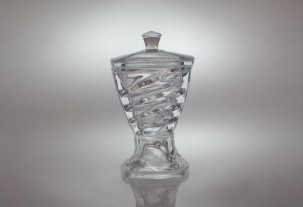 Bomboniera kryształowa na nodze 24,5 cm - FACET (955760) - zdjęcie główne