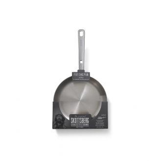 Skottsberg Patelnia ze stali nierdzewnej 28 cm + Skottsberg Olej do patelni 250 ml + Skórzane rękawice, uchwyty - 2 sztuki - zdjęcie główne