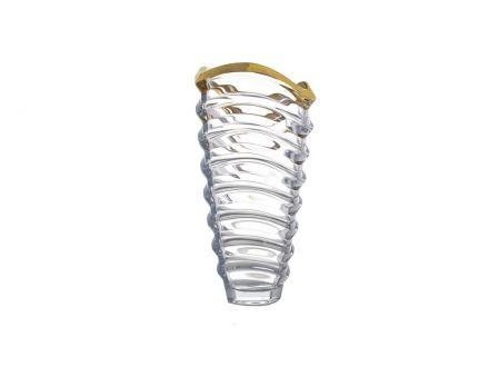 Wazon kryształowy 34 cm - WAVE GOLD - zdjęcie główne