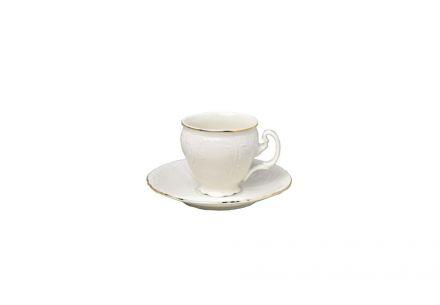 Filiżanka 90 ml ze spodkiem - Bernadotte Ivory Gold (406831) - zdjęcie główne