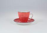 Filiżanka 350 ml ze spodkiem - 6591H Beata, Dorota (coral)