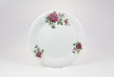 Talerz płytki 24 cm - B826 IWONA Bordowa róża