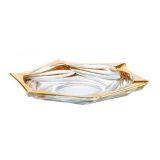 Talerz kryształowy FLAMENCO GOLD SOFT 33 cm