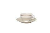 Filiżanka niska 360 ml ze spodkiem - Bernadotte Ivory Gold (383713)