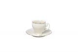 Filiżanka 90 ml ze spodkiem - Bernadotte Ivory Gold (406831)