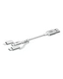 Kabel Mophie USB-A do microUSB, USB-C, lightning 1m - biały