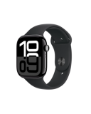 Apple Watch S10 46mm aluminium w kolorze onyks z paskiem sportowym w kolorze czarnym M/L