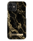 Etui do iPhone 12 mini iDeal Golden Smoke Marble - czarne