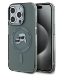 Etui do iPhone 15 Pro Max Karl Lagerfeld IML Metal MagSafe czarne