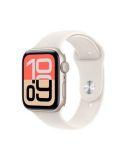Apple Watch SE 3 44mm Aluminium w kolorze Księżycowej poświaty z Paskiem sportowym w kolorze Księżycowej poświaty - S/M