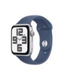 Apple Watch SE2 44mm aluminium w kolorze srebrnym z opaską sportową w kolorze błękitnego obłoku