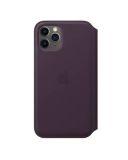 Skórzane etui folio do iPhone 11 Pro Max Apple - śliwkowe