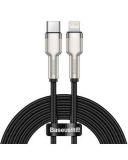 Kabel Baseus USB-C - Lightning Cafule Metal 2m czarny